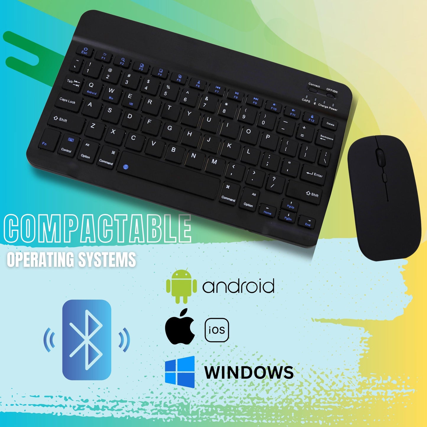 PORTABLE BLUETOOTH KEYBOARD & MOUSE KIT