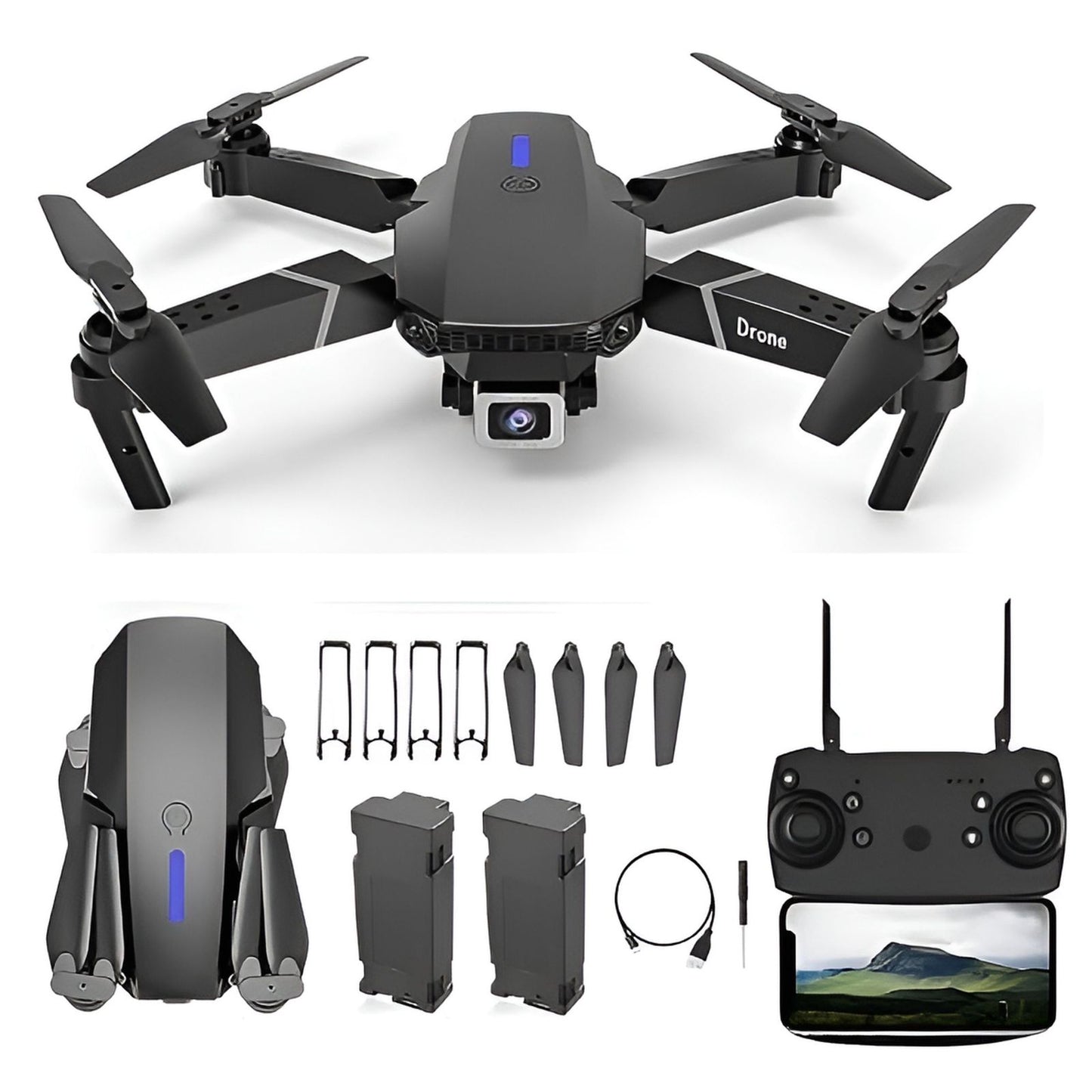 4K HD FOLDABLE DRONE WITH REMOTE CONTROL