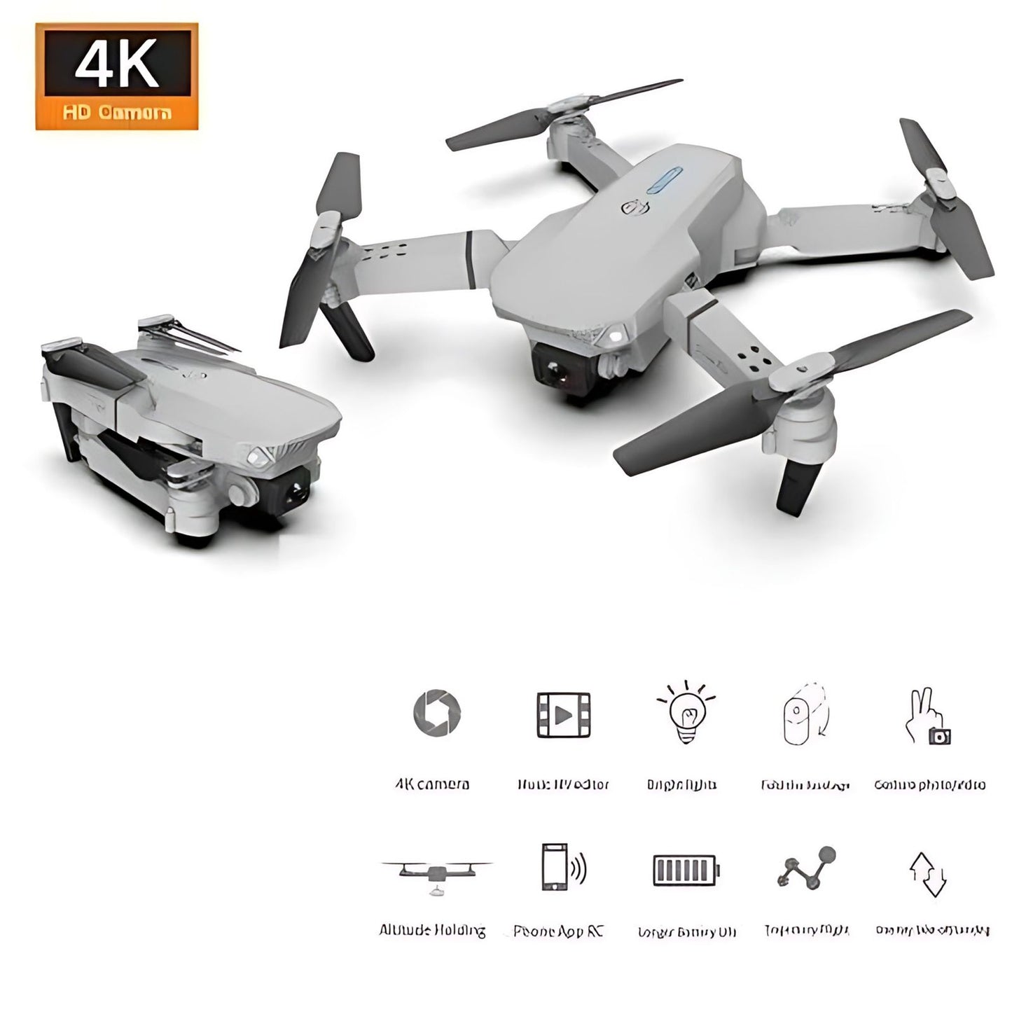 4K HD FOLDABLE DRONE WITH REMOTE CONTROL